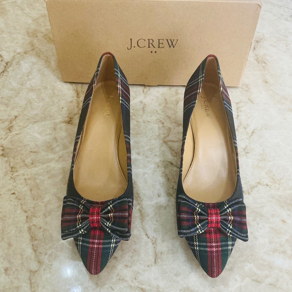 J. CREW HOLIDAY TARTAN  PUMPS